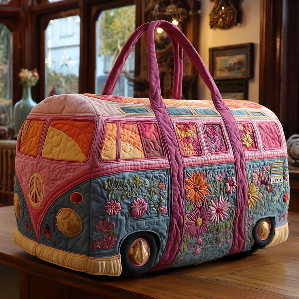 Retro Breeze Quilted Duffle Bag Best Gym Duffle Bag Hippy Gift Ideas