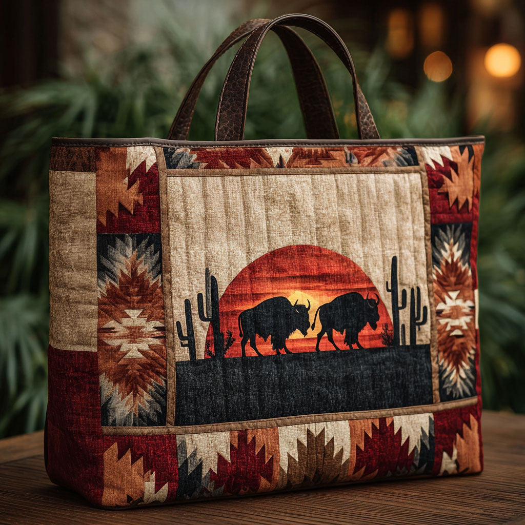 Roaming Bold Quilted Tote Bag Tote Bag Shoulder Cowboy Theme Gifts