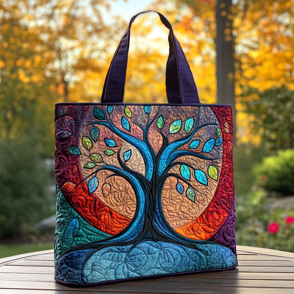 Rooted Soul Quilted Tote Bag Shoulder Bag Sale Tree Of Life Gifts Father'S Day