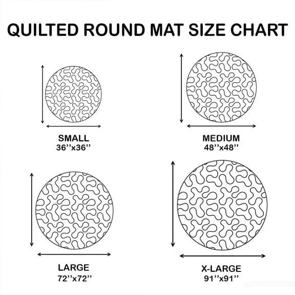 Rustic Guardian Grizzly Bear Quilted Round Mat Celtic Stone Pattern Decor Gift For Beer lovers - Image 3