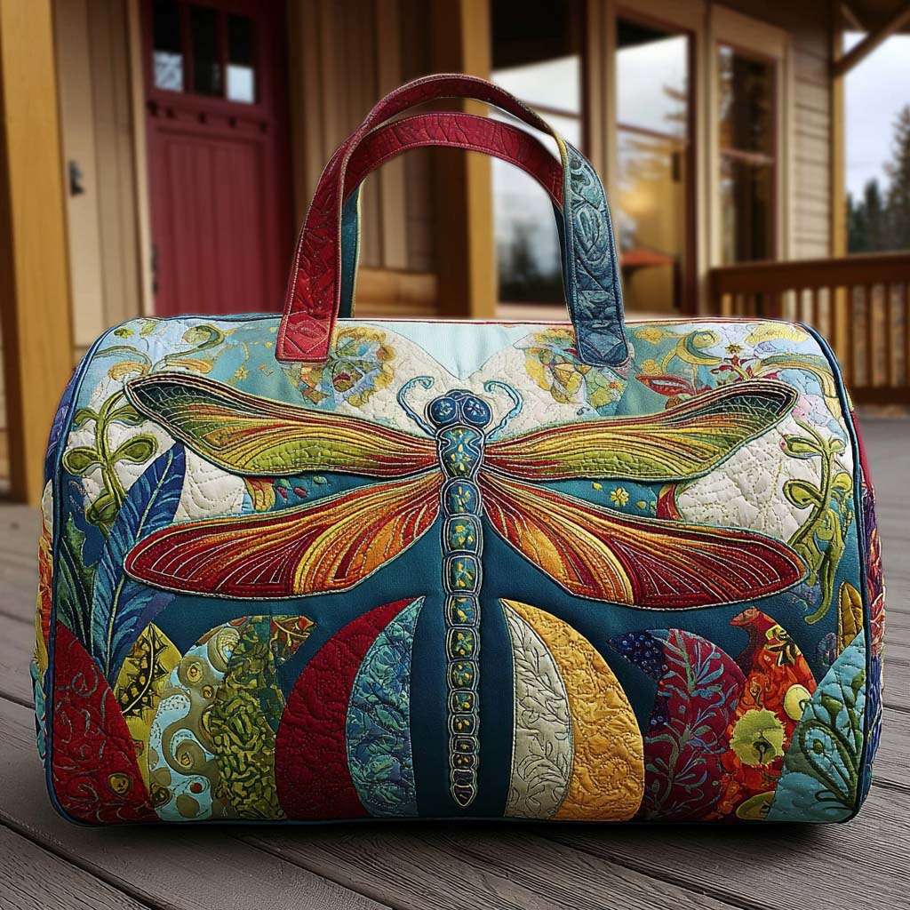 Rustleaf Flyer Quilted Duffle Bag Duffle Bag Travel Dragonfly Gifts For Her