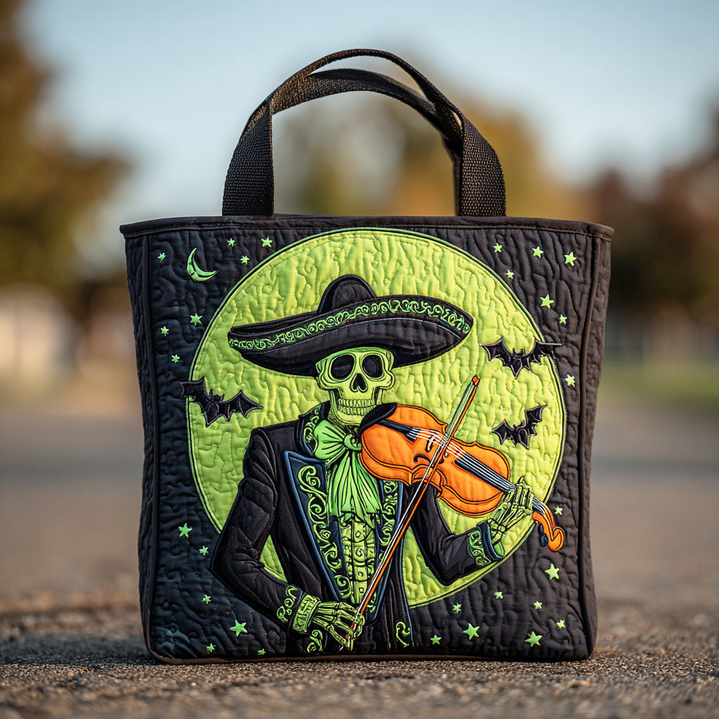Sacred Melody Quilted Tote Bag Best Mom Tote Bag Dia De Los Muertos Gifts For Her