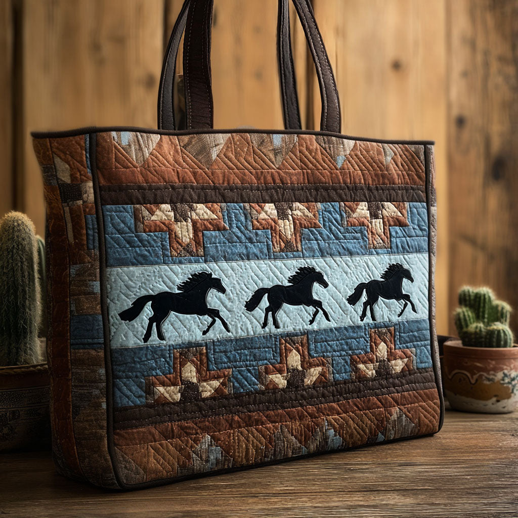 Saddle Stitch Quilted Tote Bag Best Shoulder Bags Gifts For Little Cowboys