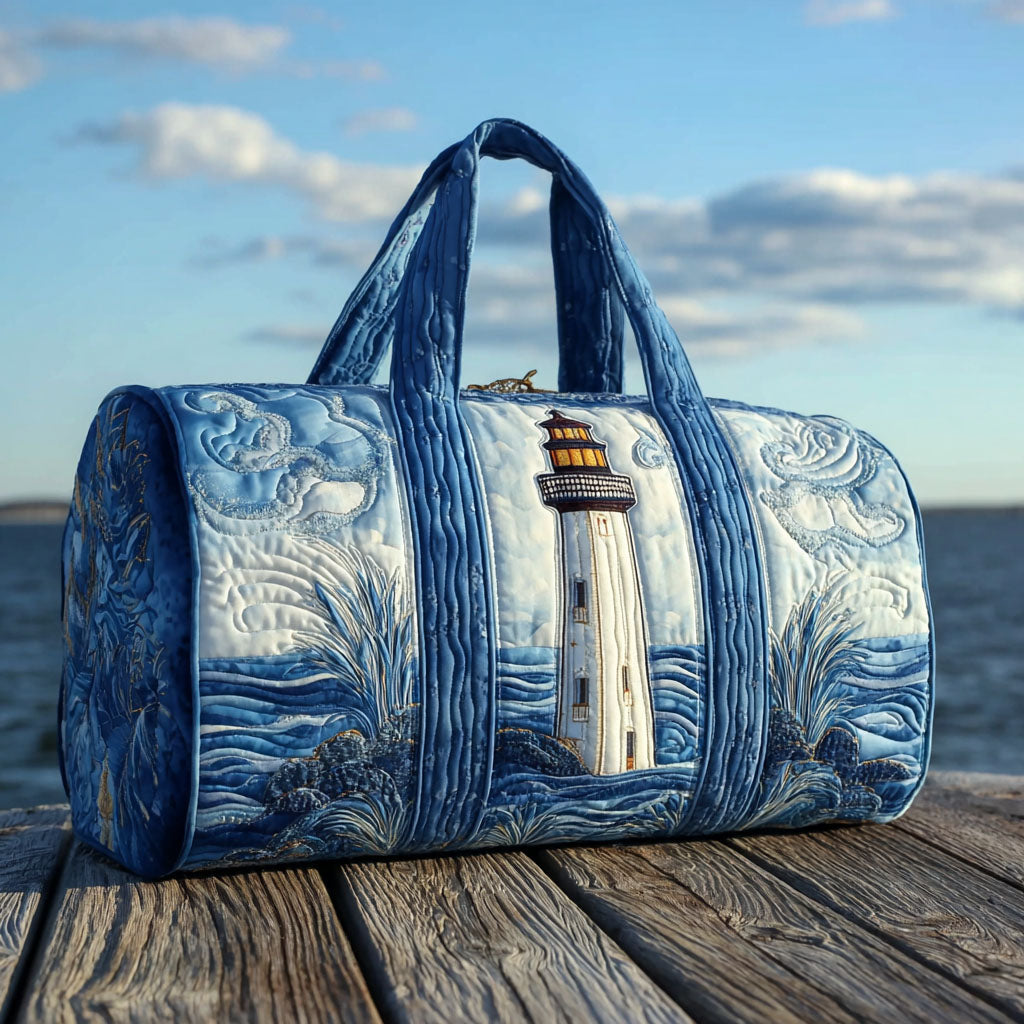 Safe Harbor Quilted Duffle Bag Athletic Bag Lighthouse Gifts For Her