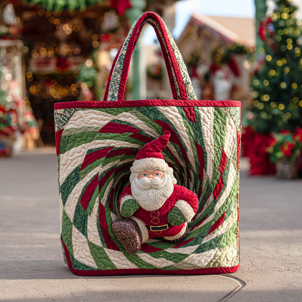 Santa Dash Quilted Tote Bag Shoulder Bags For Women Best Gift Ideas For Mom