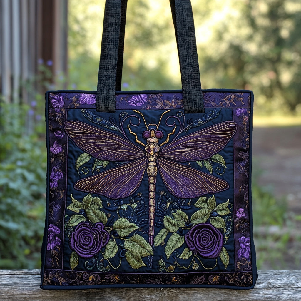 Serene Flight Quilted Tote Bag Work Totes For Women Dragonfly Gifts For Women