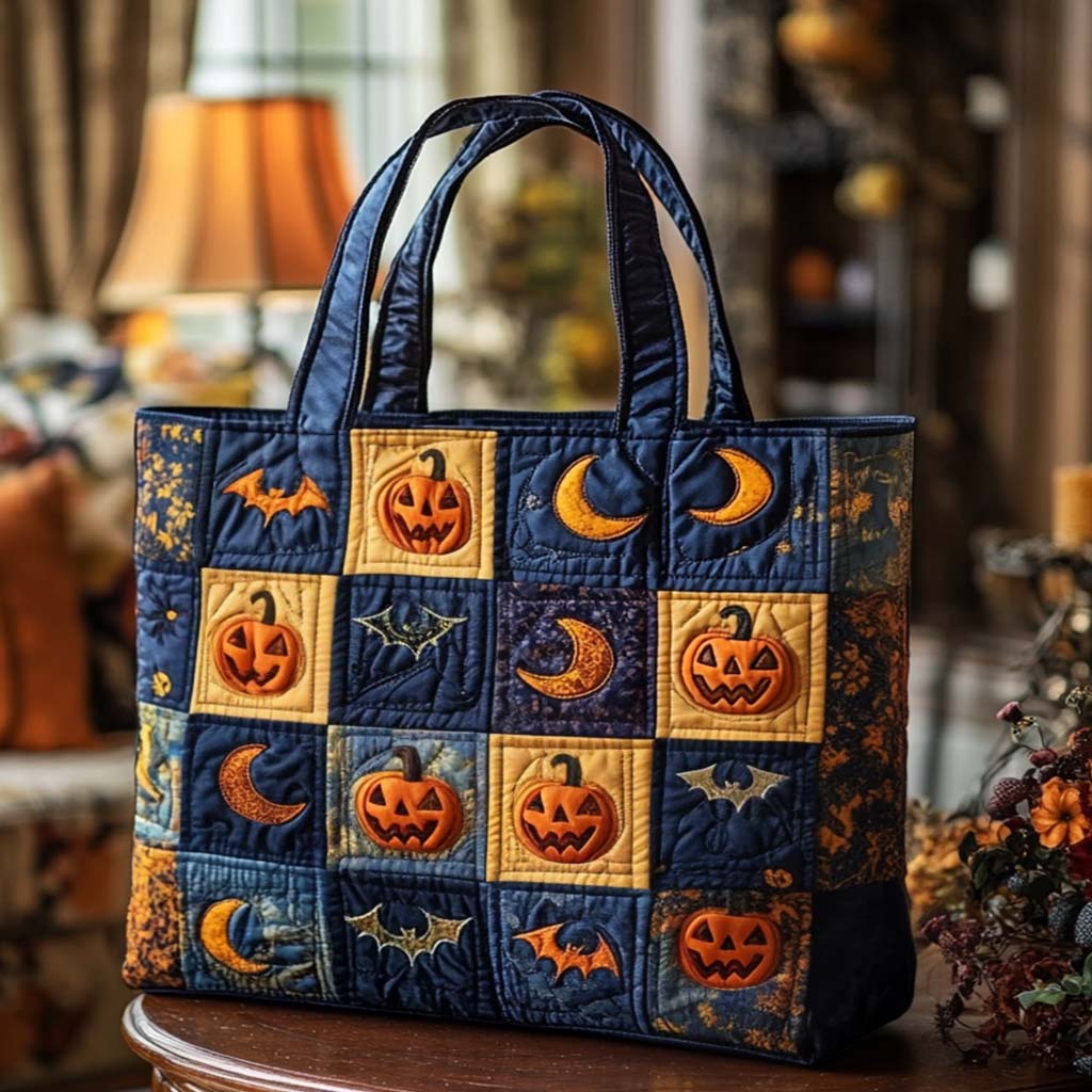 Shadow Whispers Quilted Tote Bag Nice Tote Bags Halloween Gifts For Girlfriend
