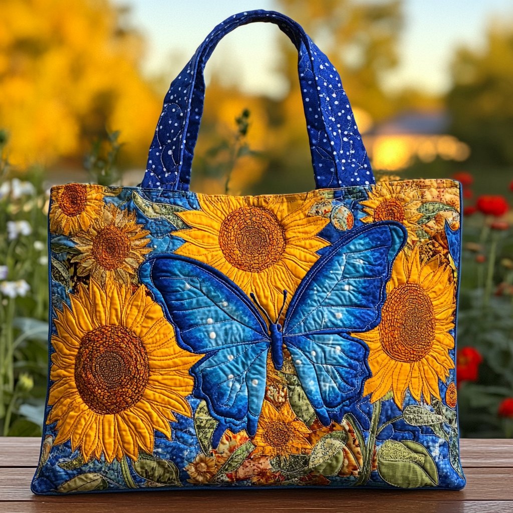 Shining Butterfly Quilted Tote Bag Shoulder Bag Sale Butterfly Gifts For Her