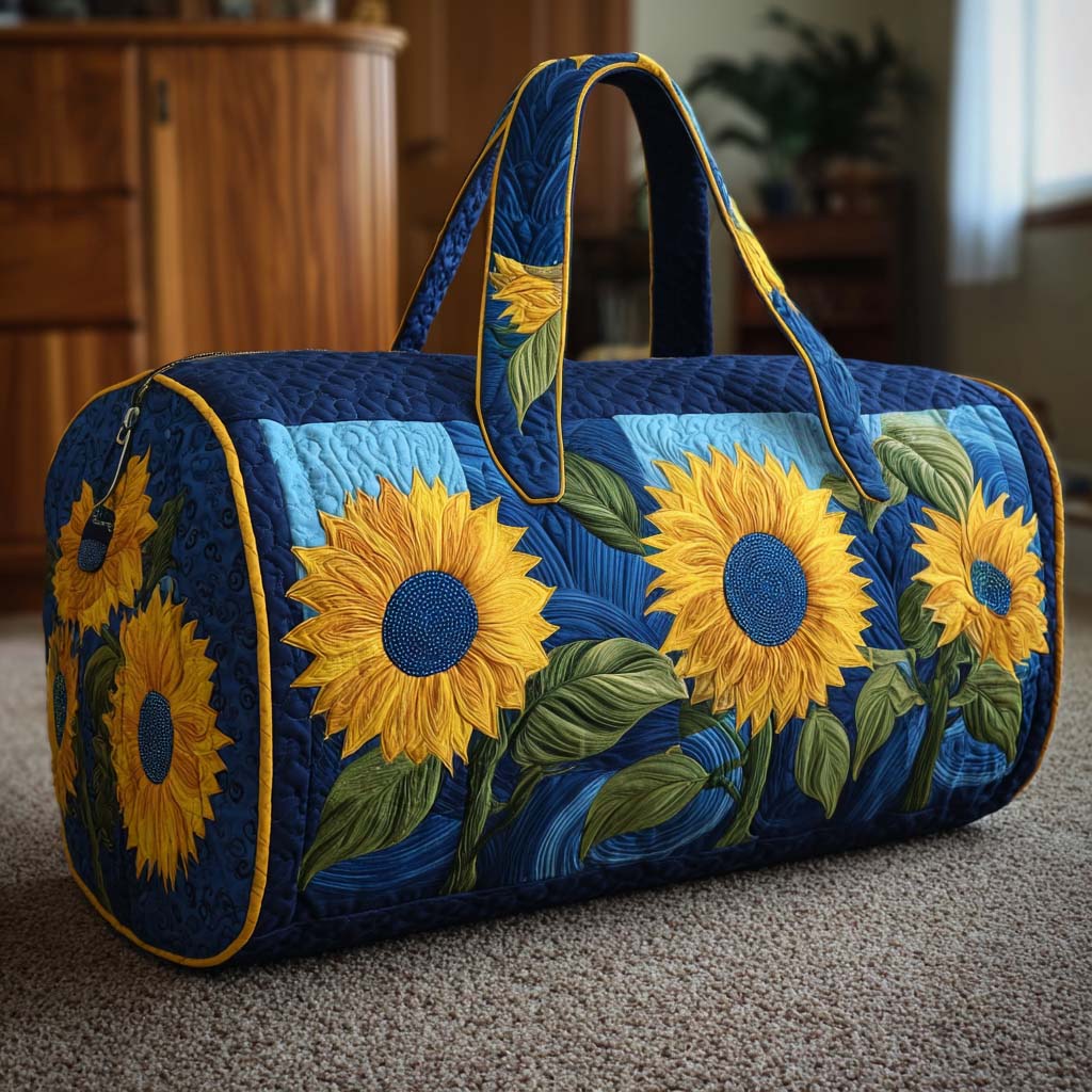 Shining Petals Quilted Duffle Bag Womens Duffle Bags Large Special Birthday Gifts For Grandma