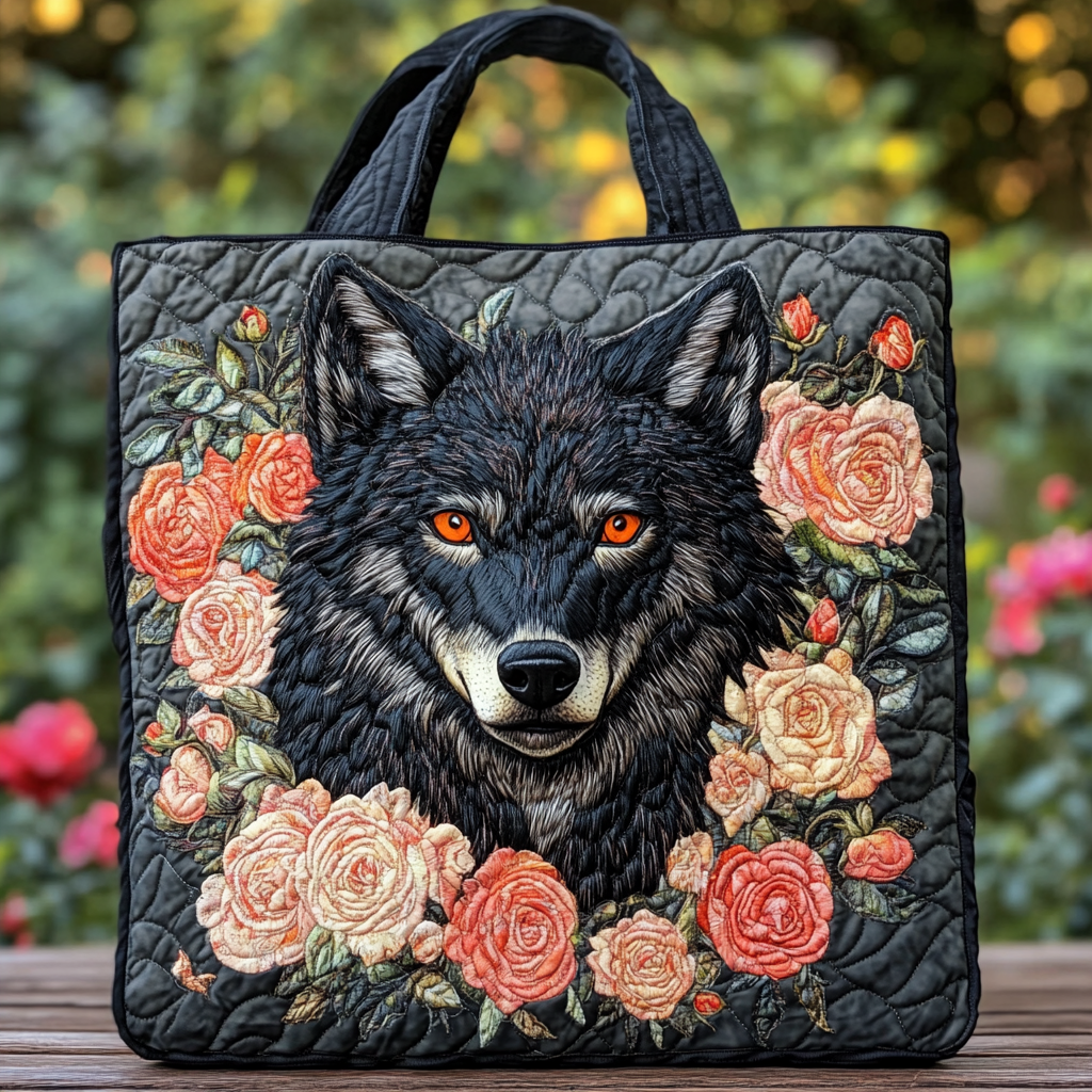 Silent Wolf Quilted Tote Bag Popular Designer Totes Gifts To Daughter From Mom