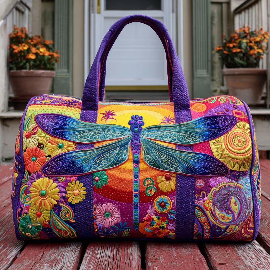 Silken Skies Quilted Duffle Bag Target Duffle Bag Dragonfly Gifts For Mom