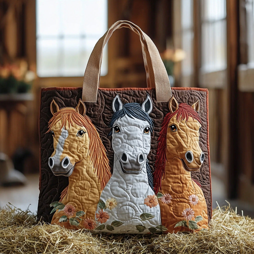 Silly Spurs Quilted Tote Bag Most Popular Shoulder Bags Gifts For Someone Who Likes Horses