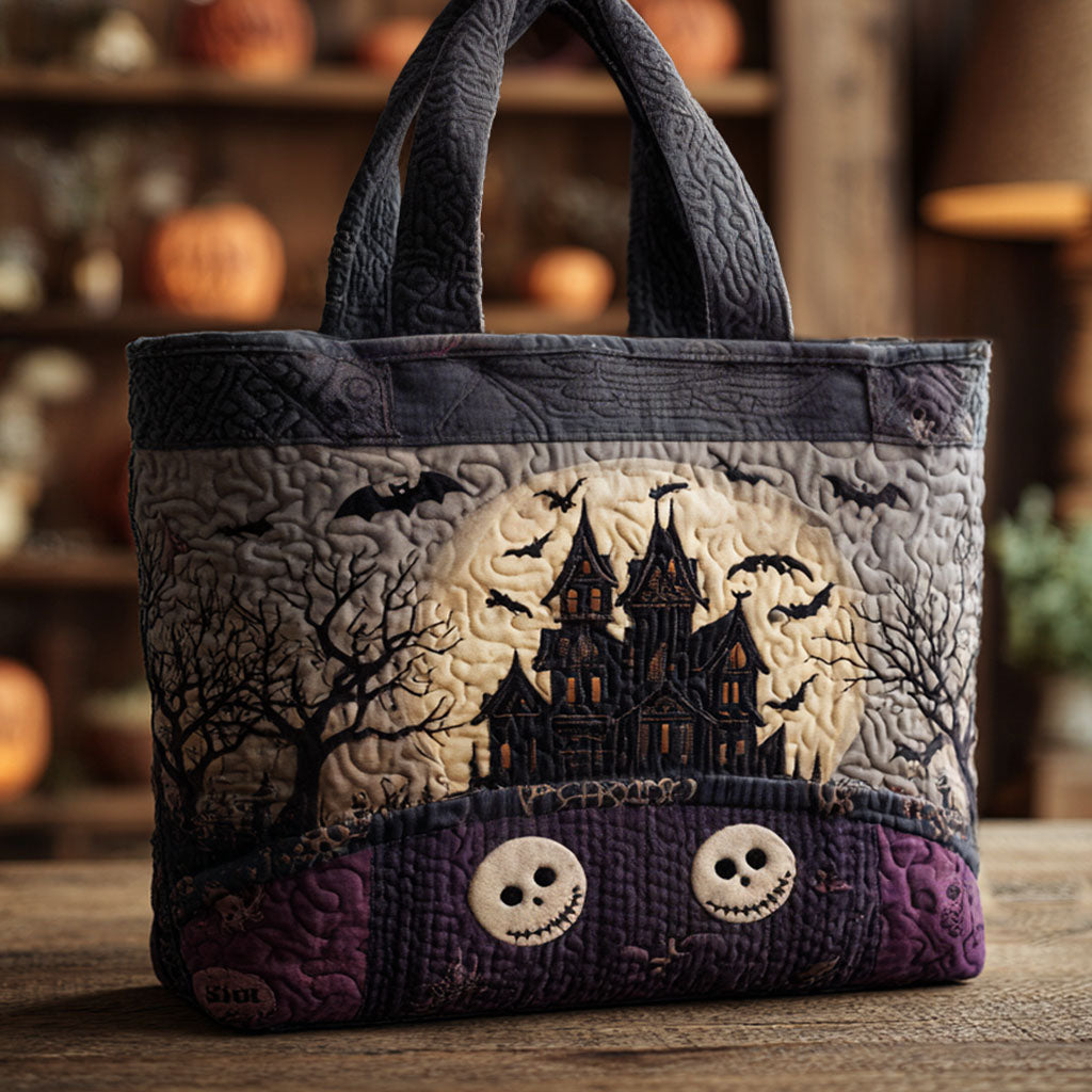 Skeleton Waltz Quilted Tote Bag Work Totes For Women Halloween Gifts For Her