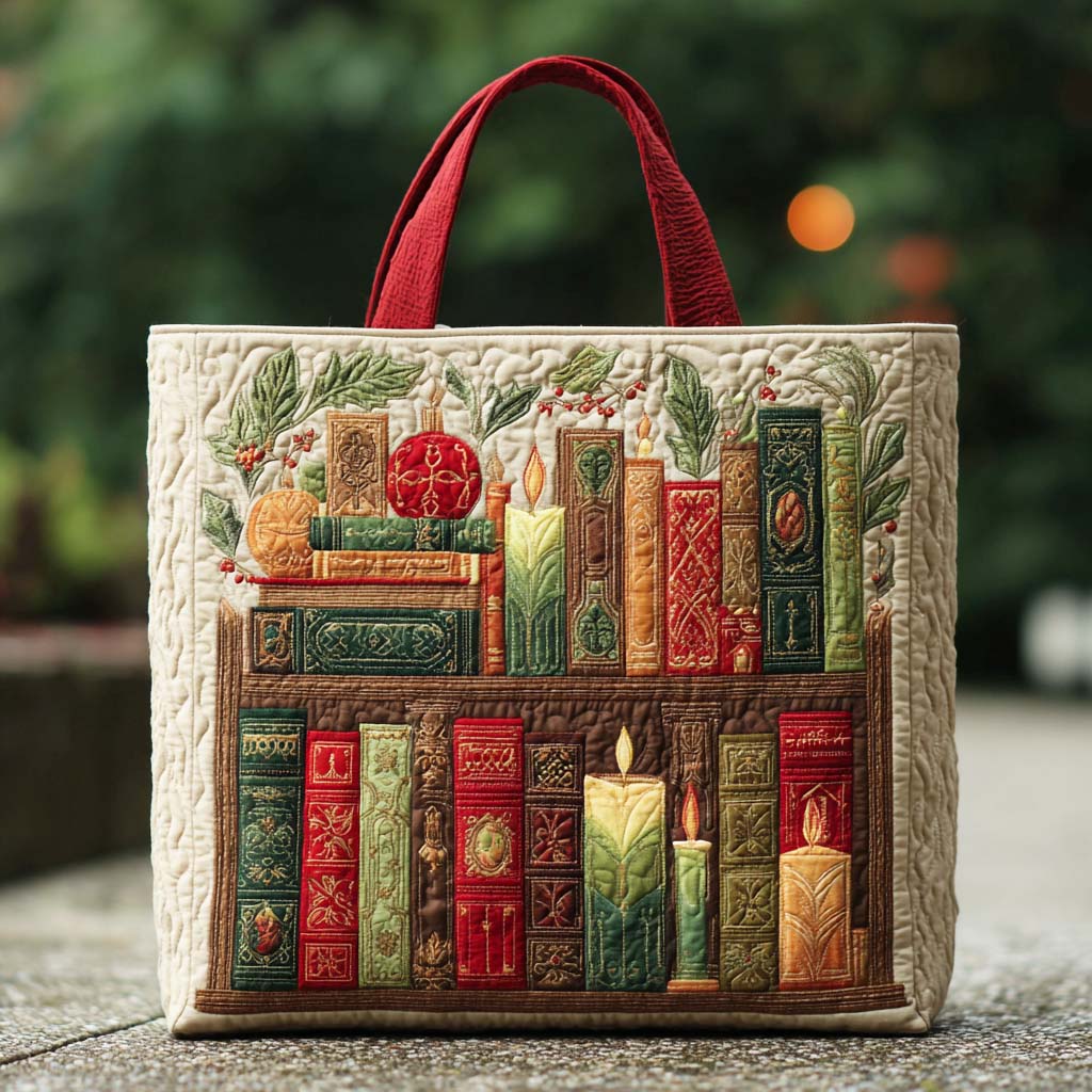 Snowy Story Quilted Tote Bag Tote Bag Shoulder Top Tote Bags