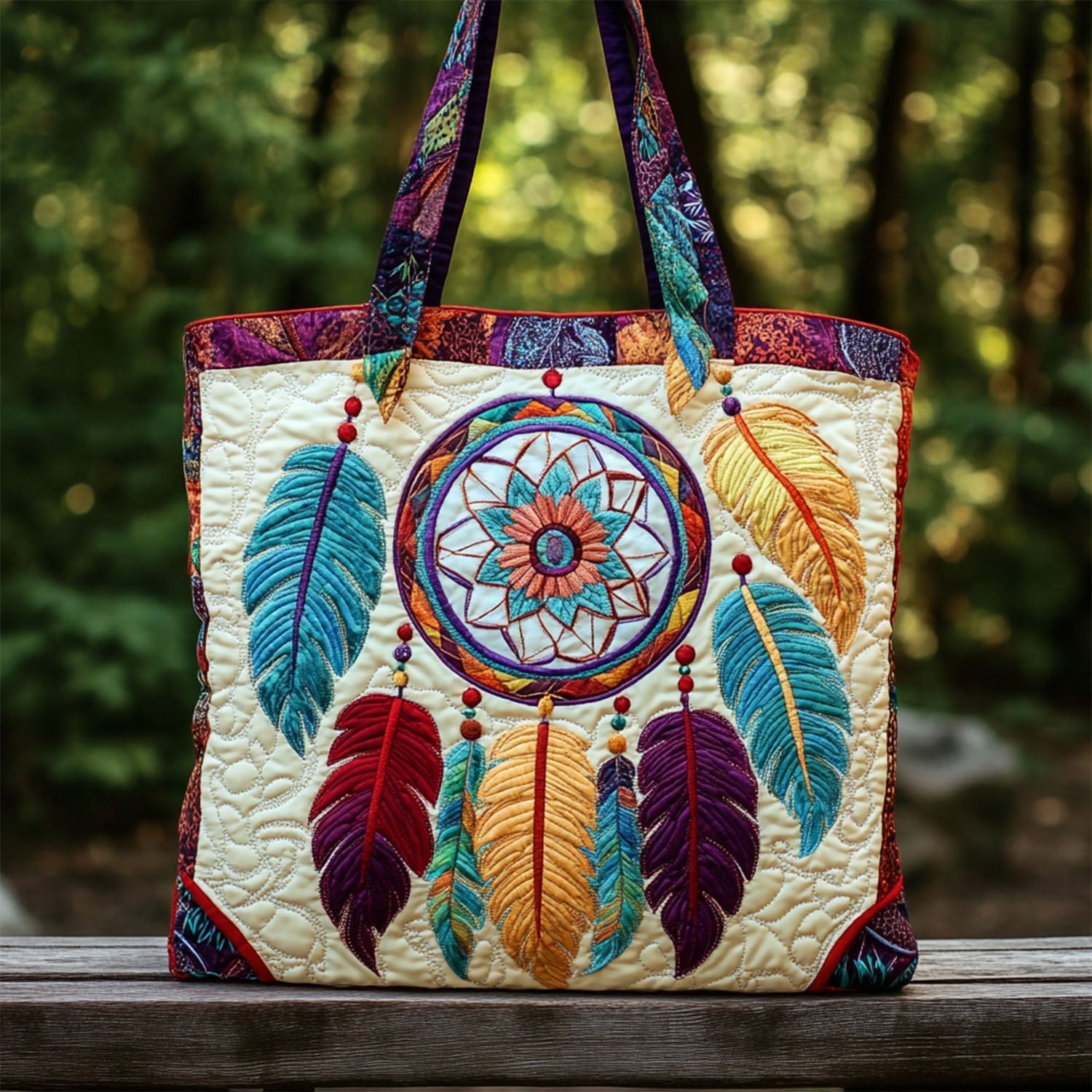 Soaring Dreams Quilted Tote Bag Handbags Native American Gifts For Her