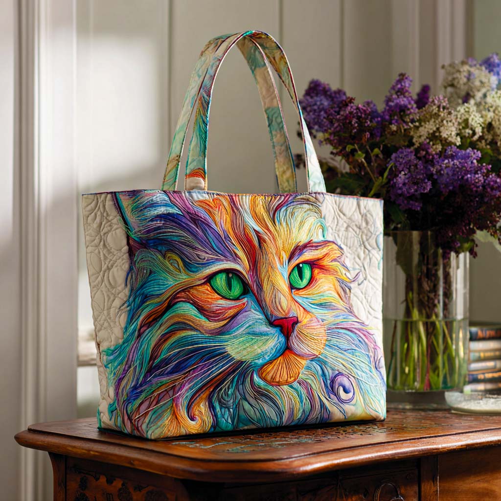 Soft Paws Quilted Tote Bag Perfect Shoulder Bag Autumn Gifts Items
