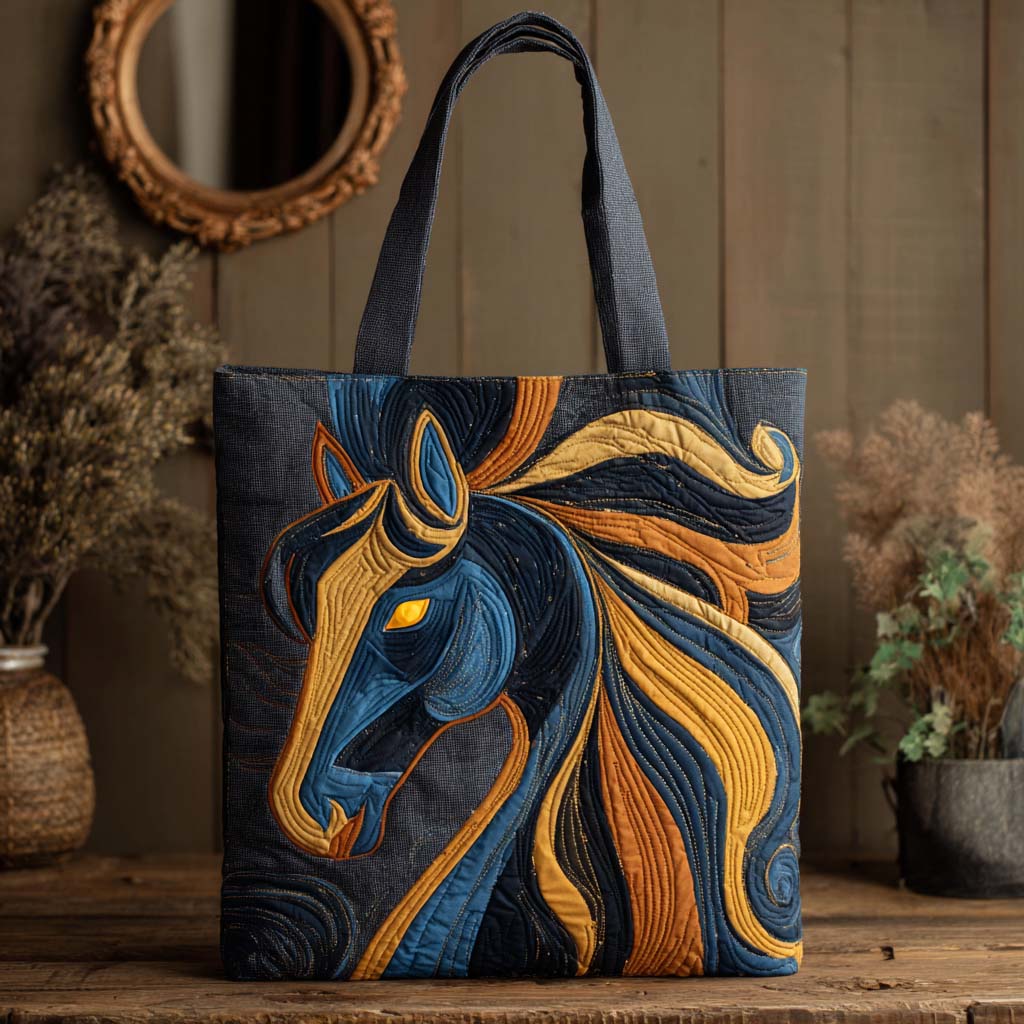 Solar Steed Quilted Tote Bag Nice Tote Bags Gifts For Female Horse Lovers
