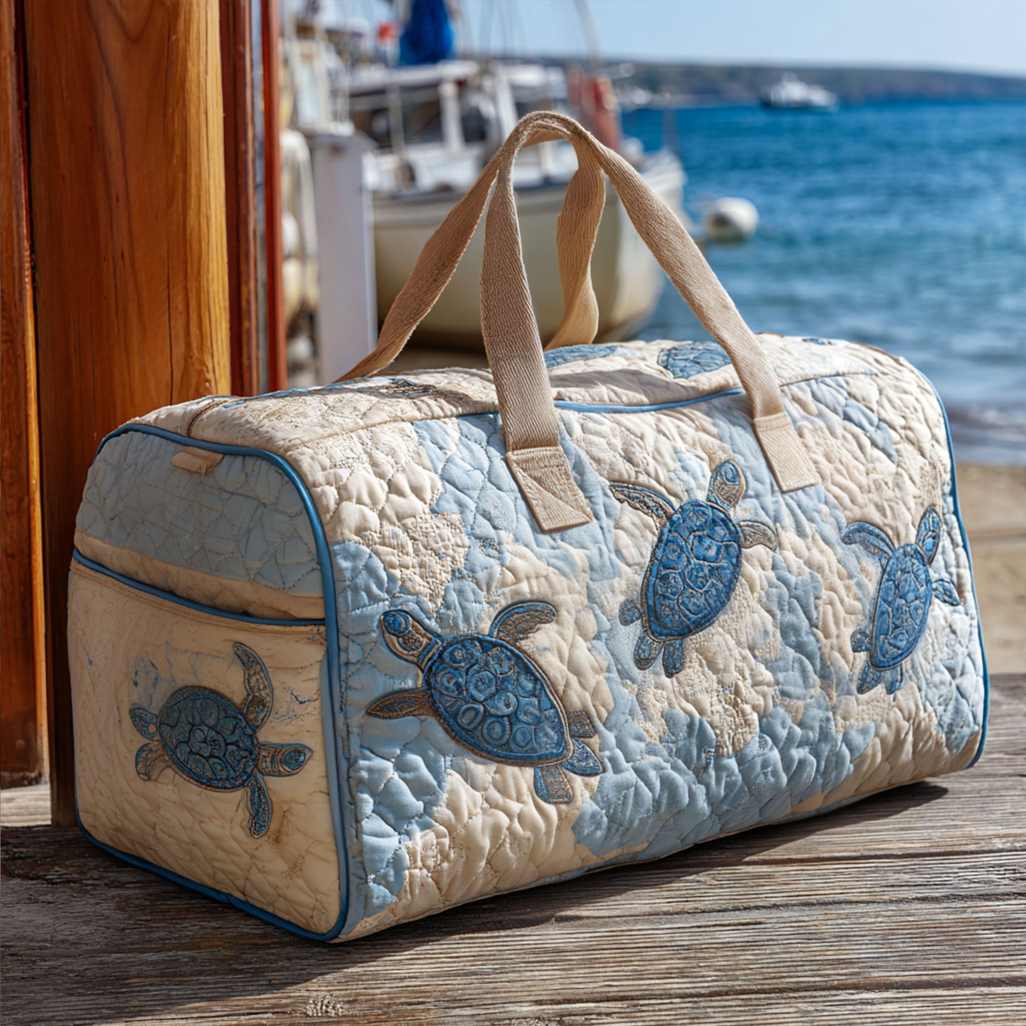 Spirit Shell Quilted Duffle Bag Duffel Travel Bag Sea Turtle Gifts For Him