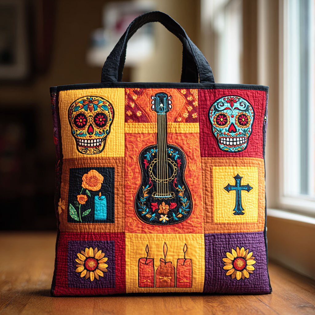 Spirit Strings Quilted Tote Bag Nice Tote Bags Dia De Los Muertos Gift Ideas