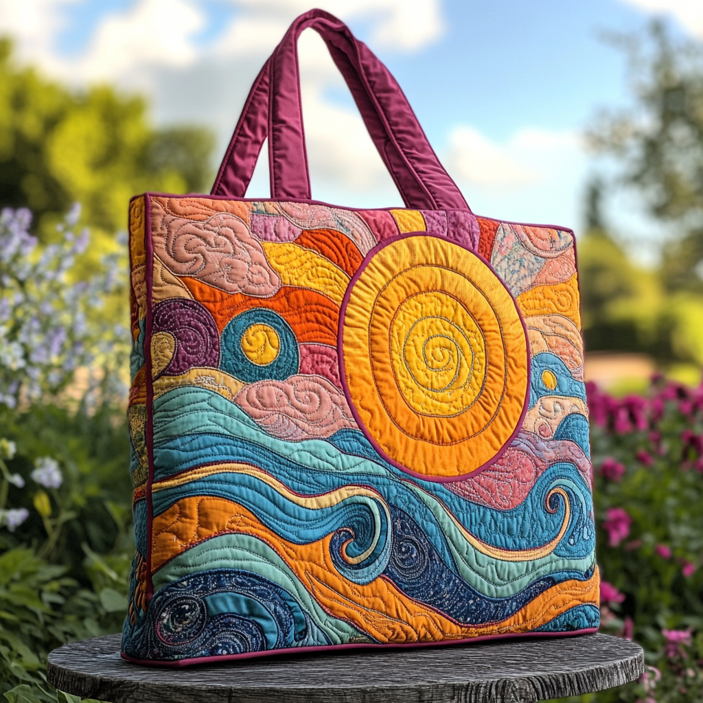 Spirited Sun Quilted Tote Bag Womens Handbag Last Minute Gifts For Mom