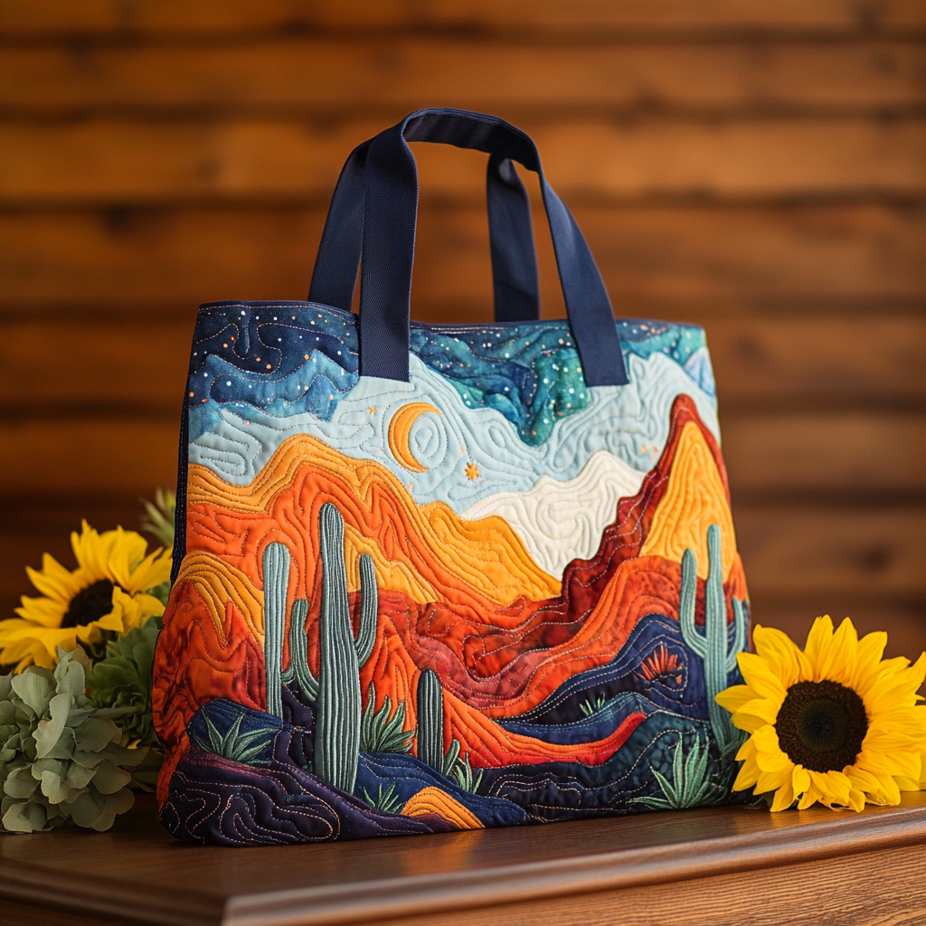 Starlit Peaks Quilted Tote Bag Famous Tote Bags Mexican Style Gifts