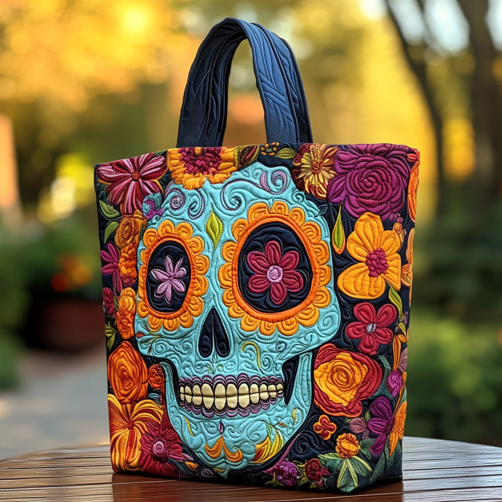 Sugar Skull Spirits Quilted Tote Bag Best Tote Handbags Day Of The Dead Gift