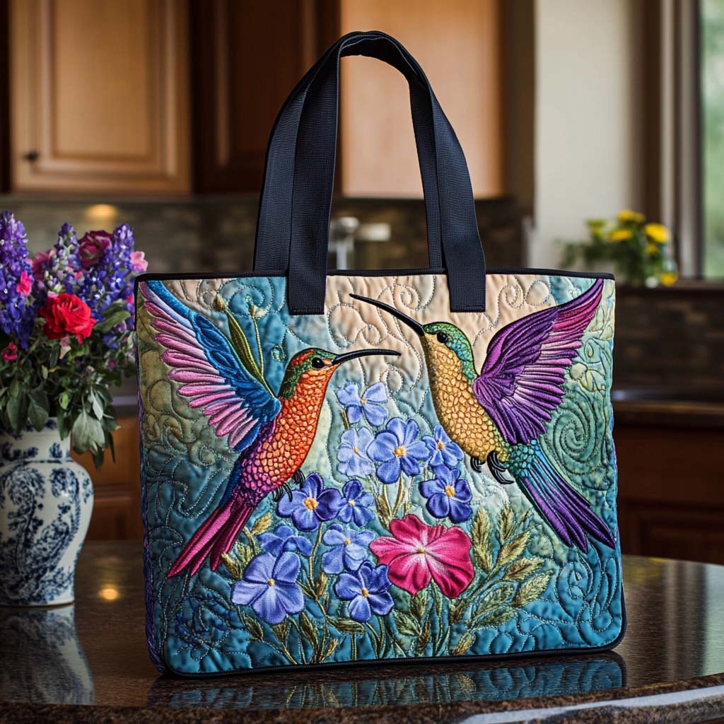 Sunlit Hummer Path Quilted Tote Bag Great Tote Bags Hummingbird Gifts For Men