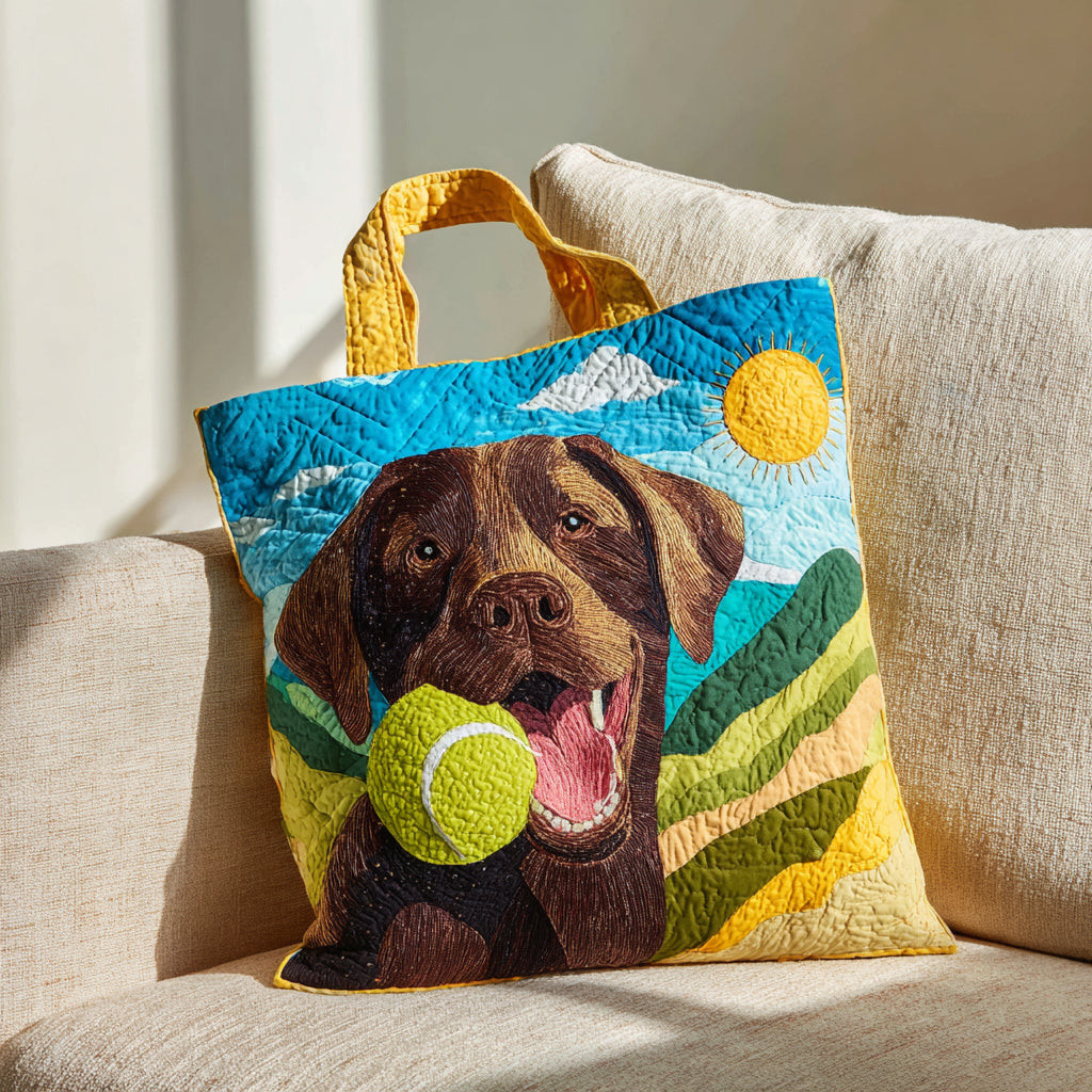 Sunny Lab Play Quilted Tote Bag Best Tote Handbags Labrador Themed Gifts