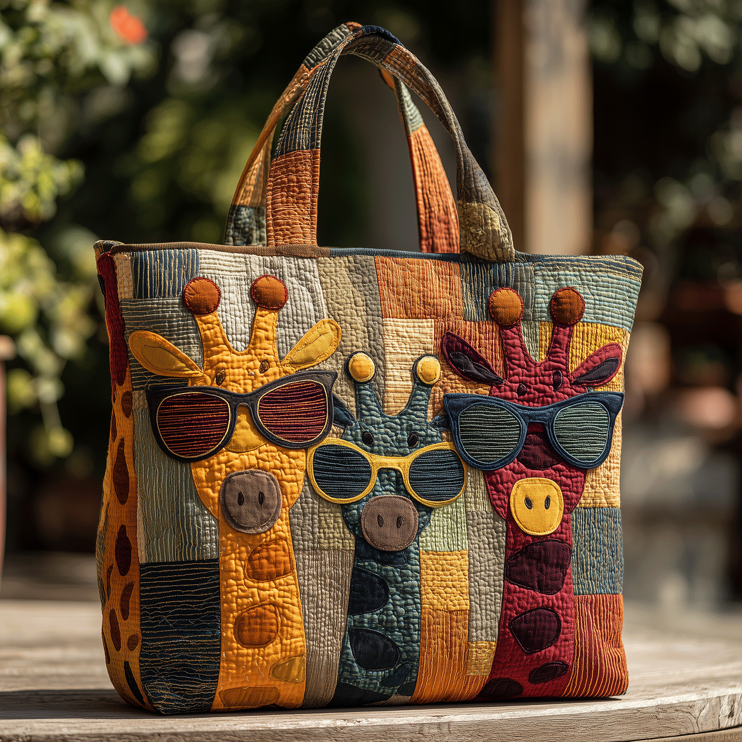 Sunny Safari Quilted Tote Bag Shoulder Handbag Best Gifts For New Moms