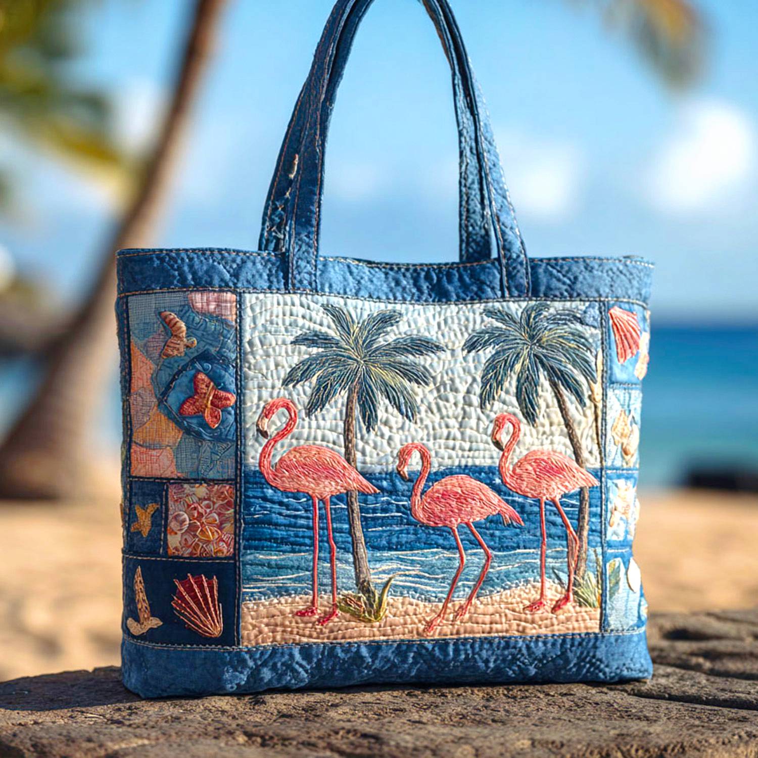 The Blush Line Quilted Tote Bag Most Popular Tote Bags Great Flamingo Lover Gifts