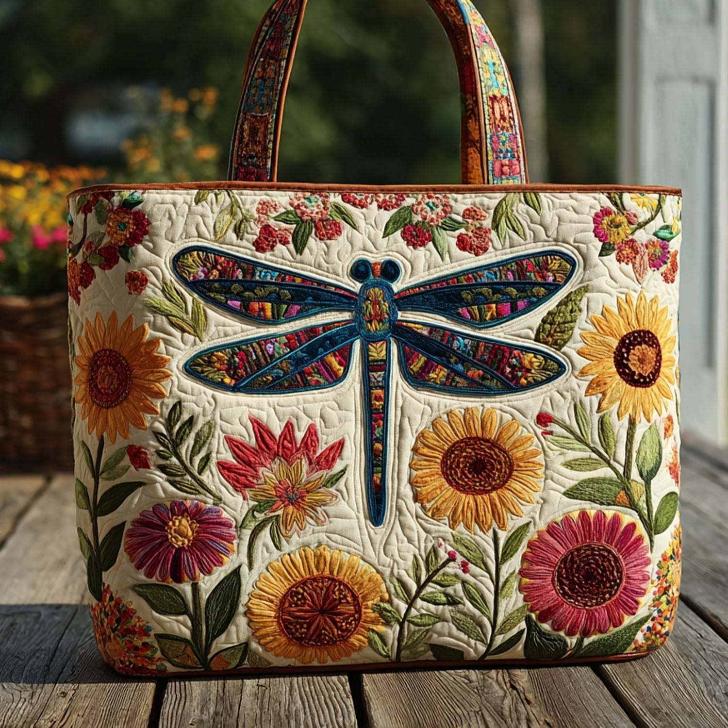 Tilly the Winglet Quilted Tote Bag Shoulder Bag Hobo Dragonfly Gift For Adults