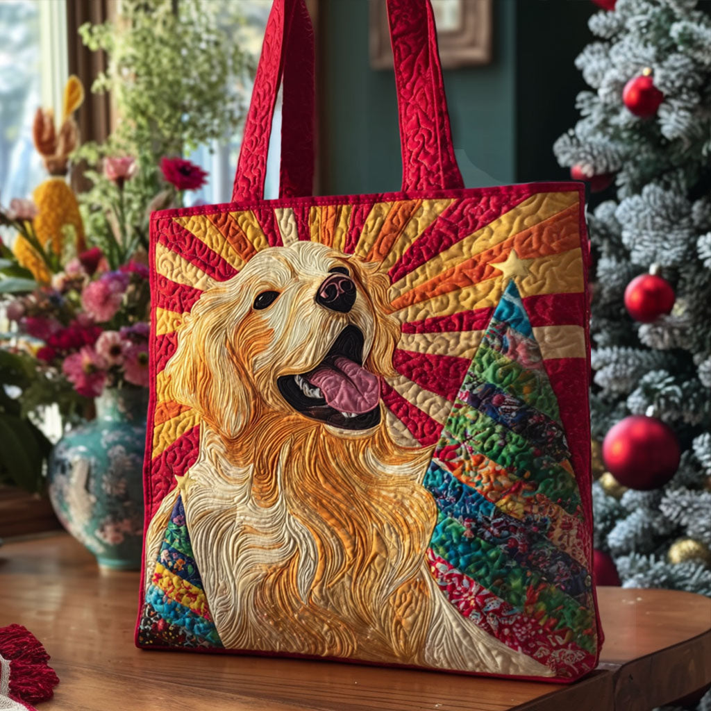 Tinsel Pup Quilted Tote Bag Best Mom Tote Bag Golden Retriever Items Gifts
