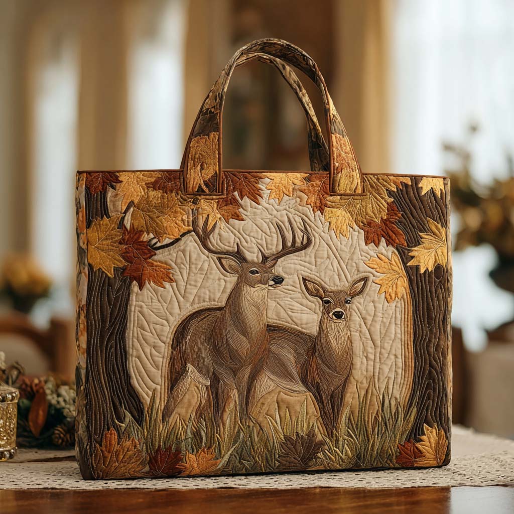 Tranquil Meadow Quilted Tote Bag Good Shoulder Bags Presents For Deer Hunters
