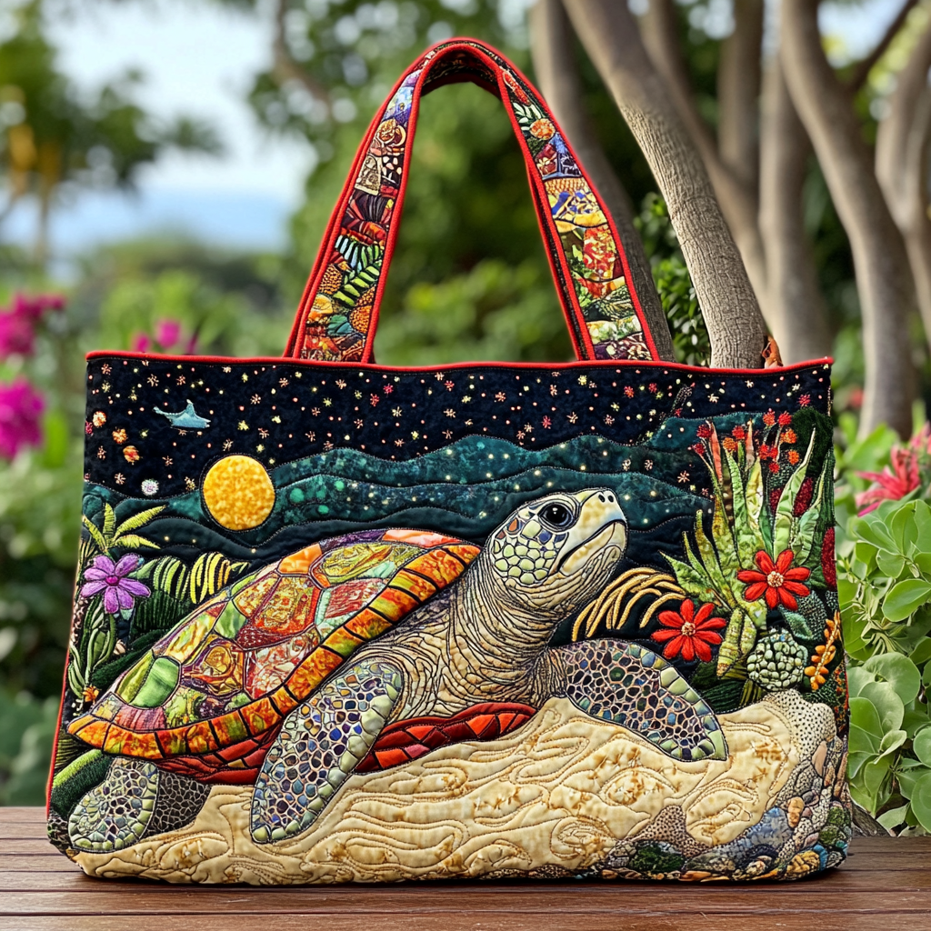 Turtle Life Quilted Tote Bag Best Shoulder Bags Gifts For Mom From Daughter