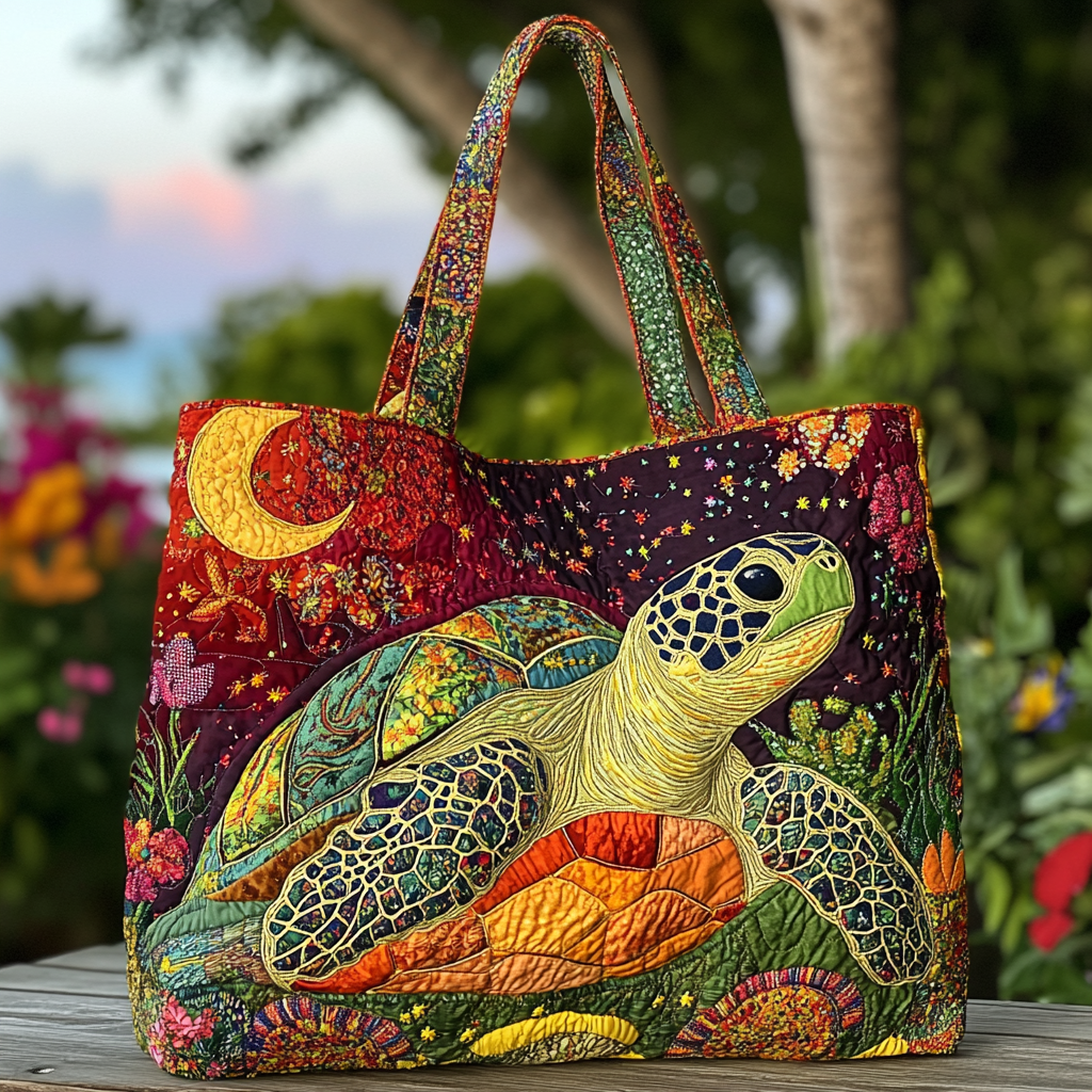 Turtle Sanctuary Quilted Tote Bag Best Totes Good Birthday Gifts For Your Mom
