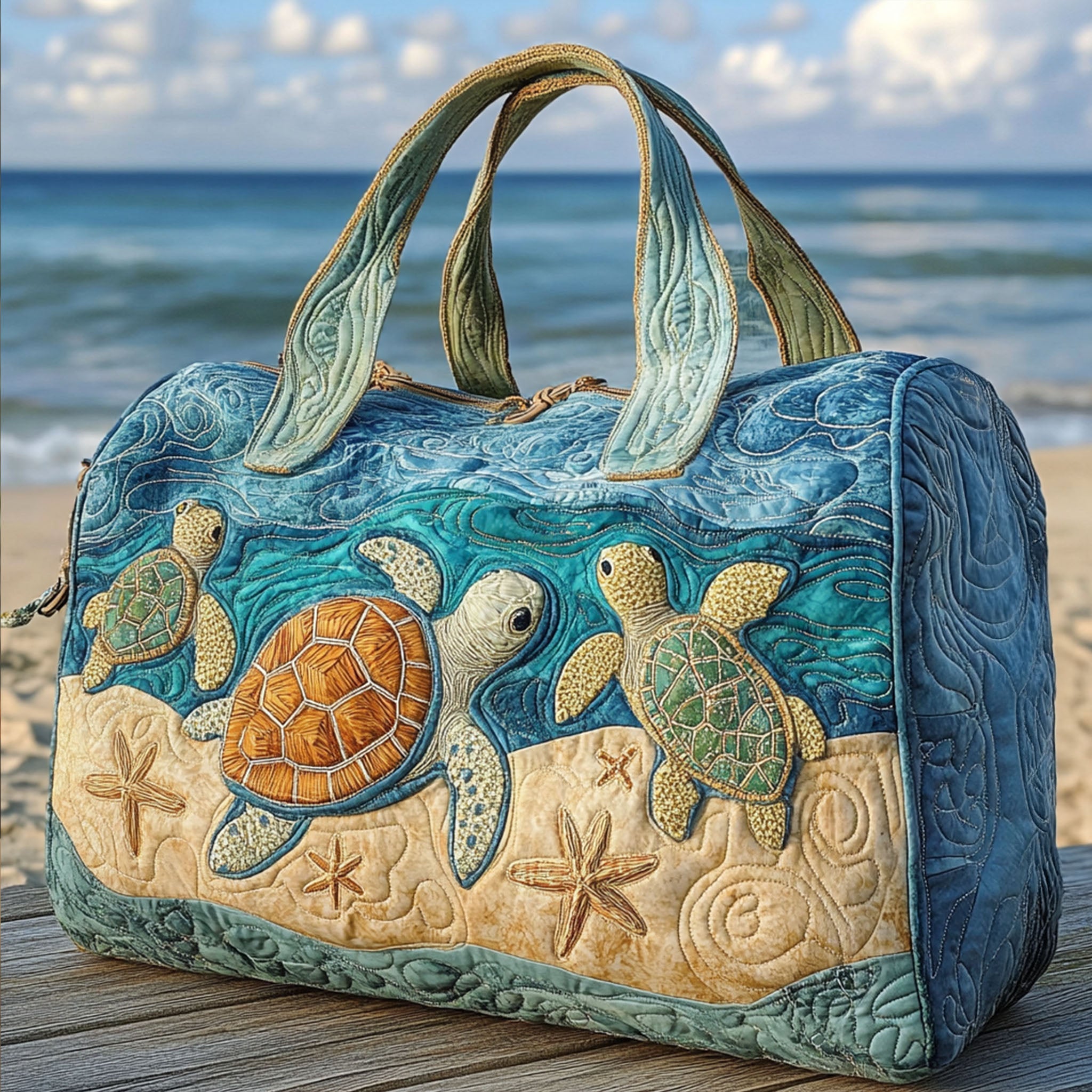 Turtly Cute Quilted Duffle Bag Womens Duffle Bags Large Sea Turtle Stuff