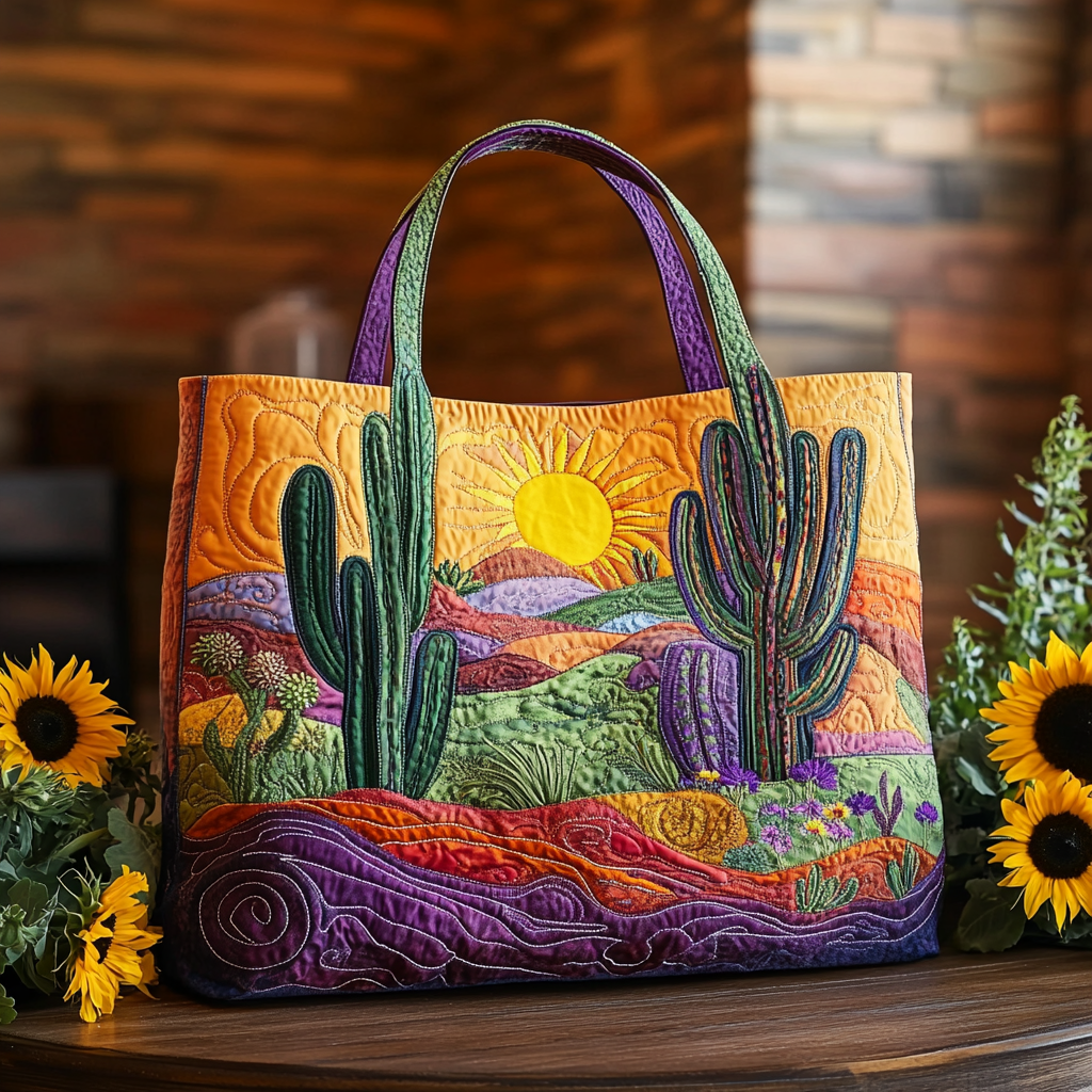 Twilight Sands Quilted Tote Bag Perfect Tote Bag Mexican Gift Items