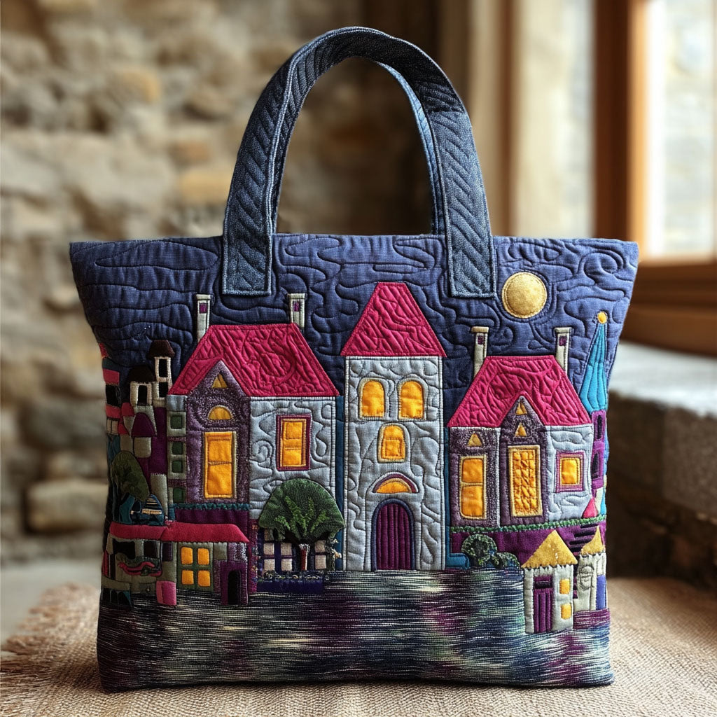 Twilight Village Quilted Tote Bag Best Bags For Women Last Minute Mother's Day Ideas