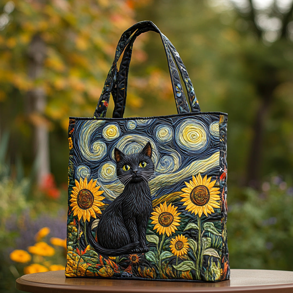 Twilight Whiskers Quilted Tote Bag Best Shoulder Bags For Everyday Cat Lady Gifts
