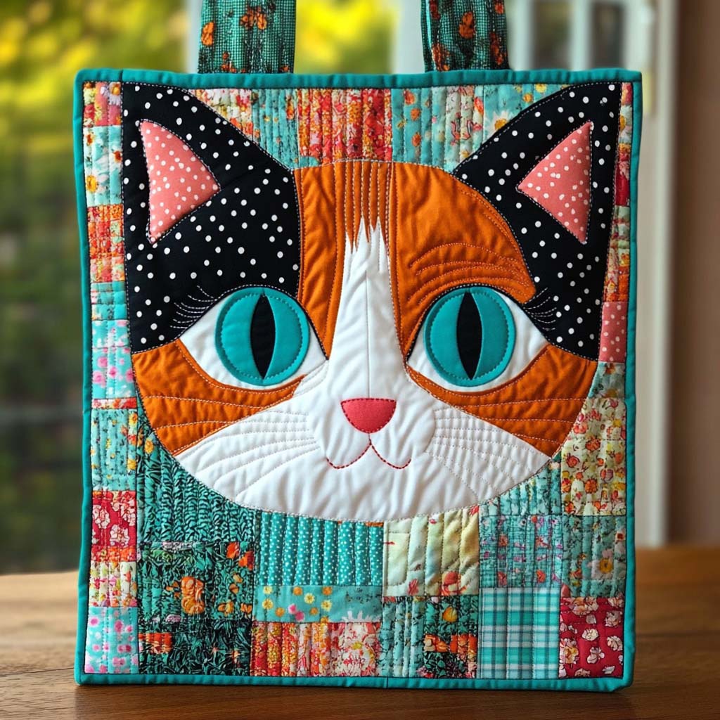 Vintage Calico Cutie Quilted Tote Bag Most Popular Shoulder Bags Top Mother's Day Gifts