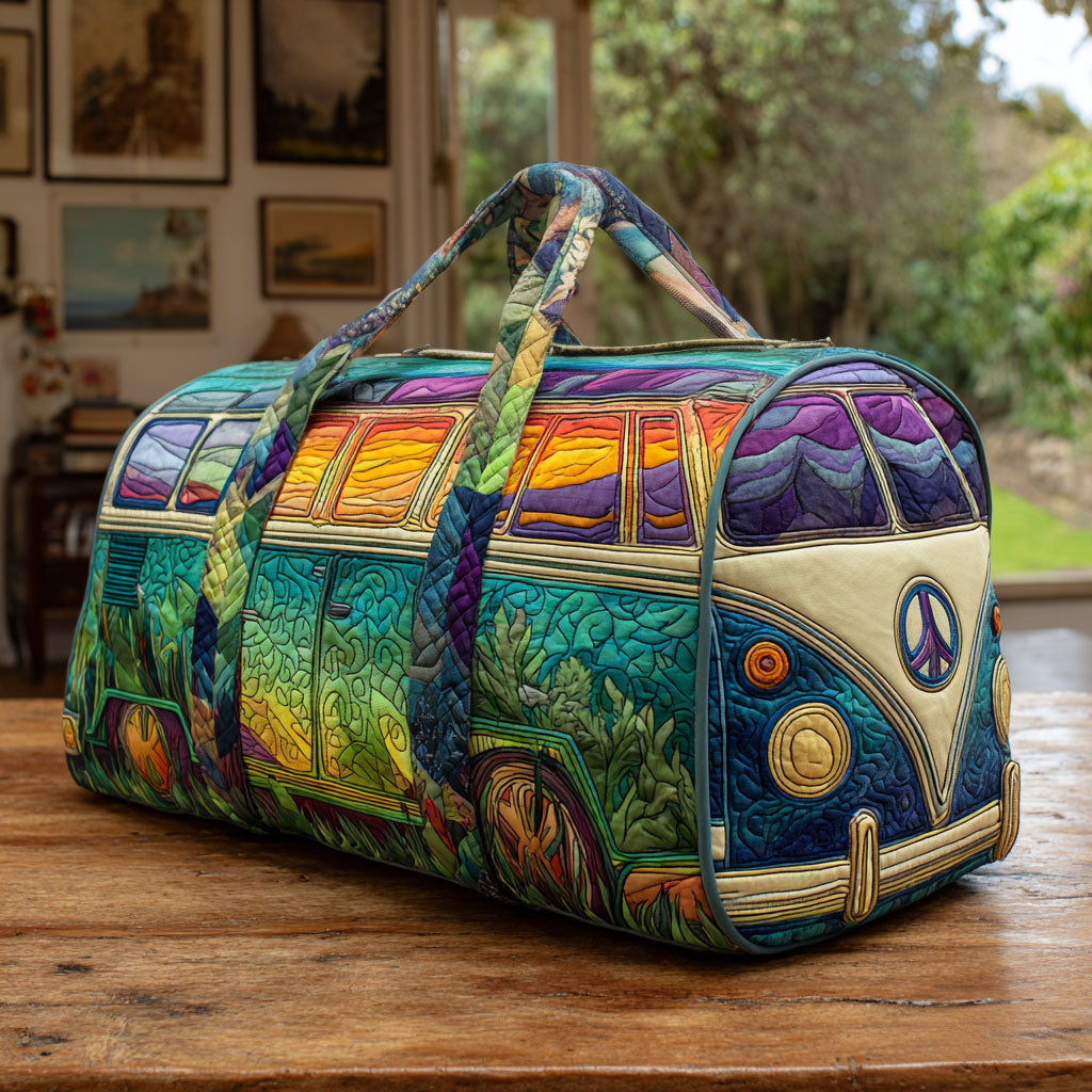 Vintage Spirit Quilted Duffle Bag Cool Duffle Bags For Women Gifts For The Hippie In Your Life