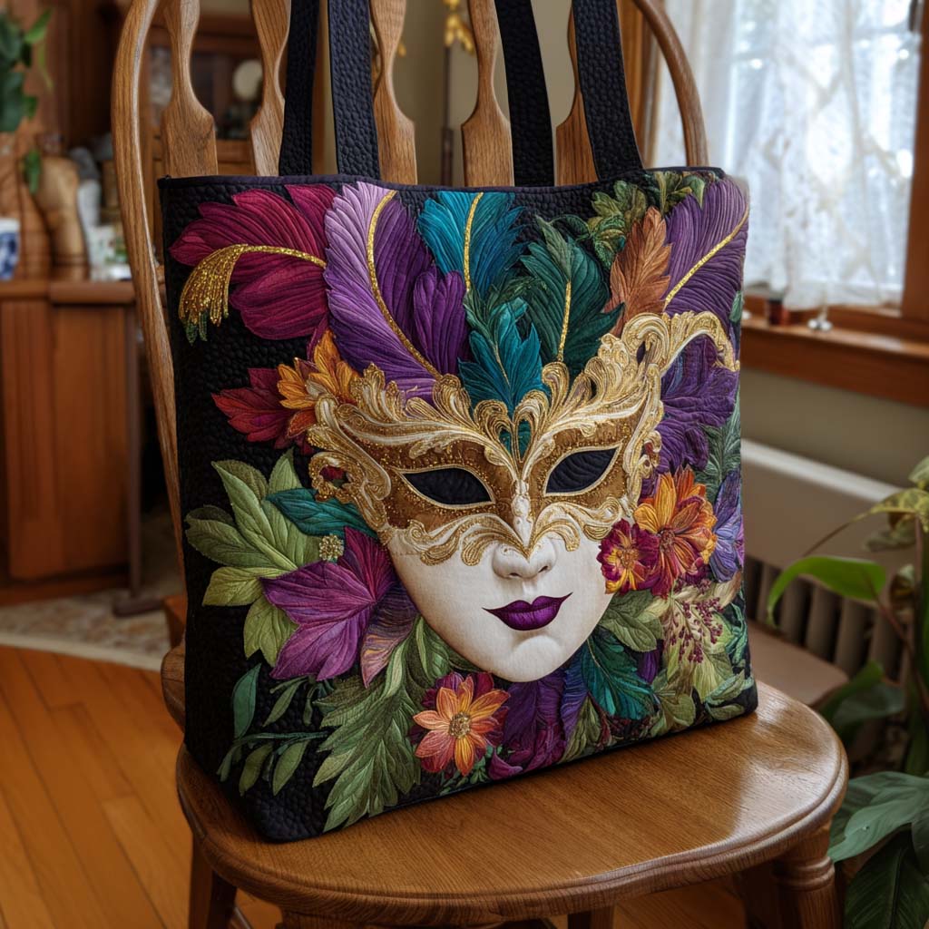 Vivid Carnival Quilted Tote Bag Best Tote Handbags Mardi Gras Gift Shop