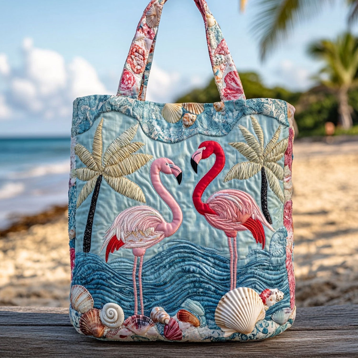 Waddle in Style Quilted Tote Bag Best Totes For Women Flamingo Themed Birthday Presents