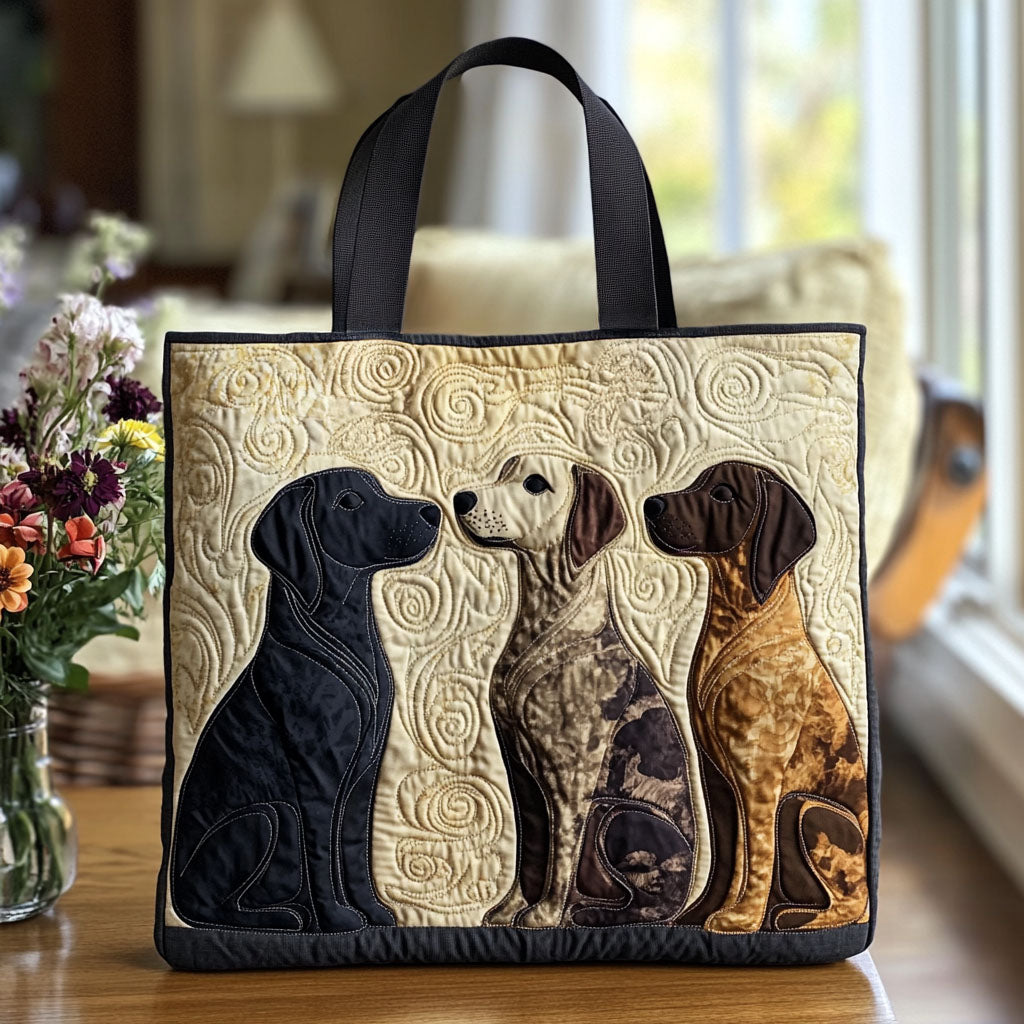Wagging Tails Quilted Tote Bag Perfect Tote Bag Labrador Presents