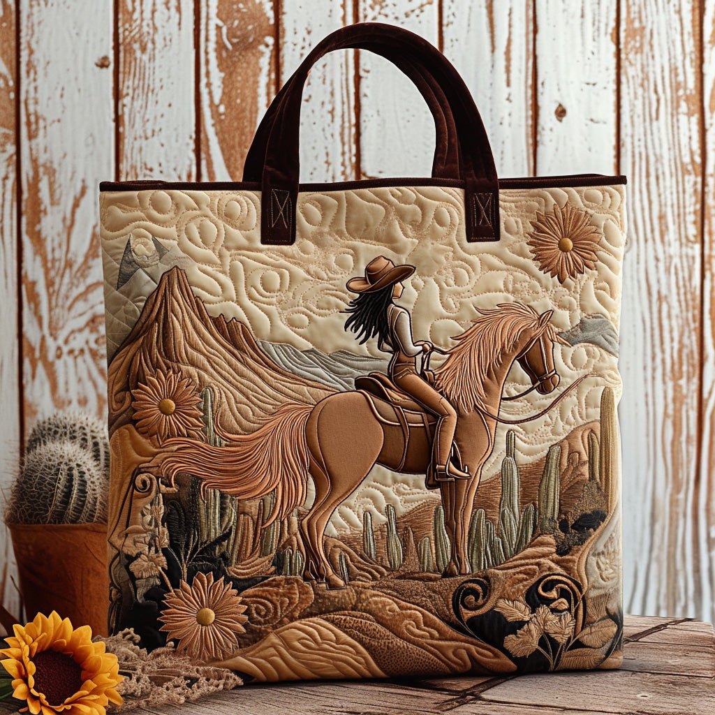 Western Ride Quilted Tote Bag Best Totes For Women Cowgirl Gifts
