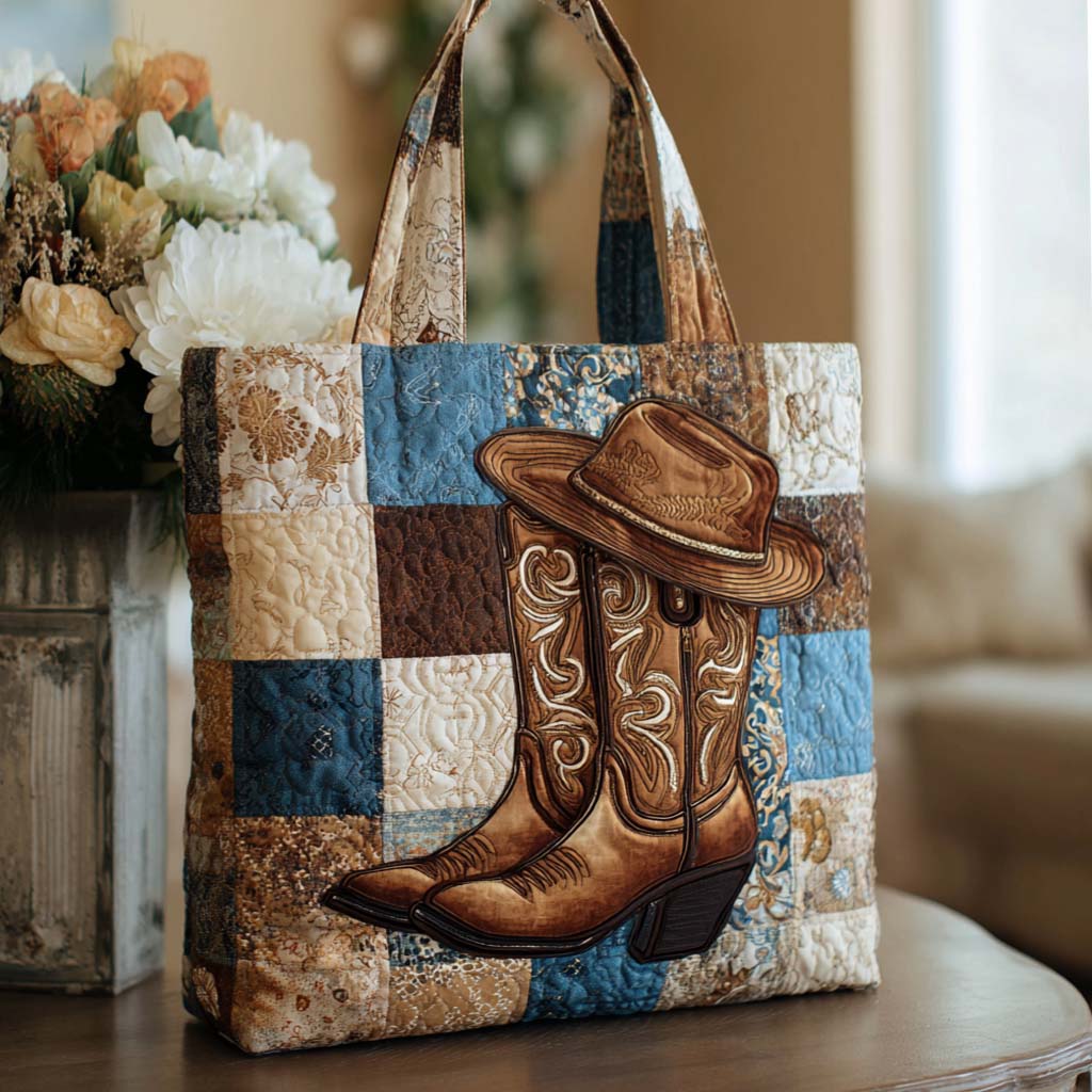 Western Spirit Quilted Tote Bag Best Tote Handbags Western Gifts For Men