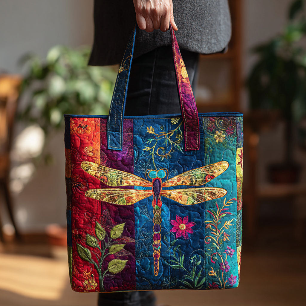 Whisper Wings Quilted Tote Bag Handbags Birthday Presents For Dragonfly Lovers