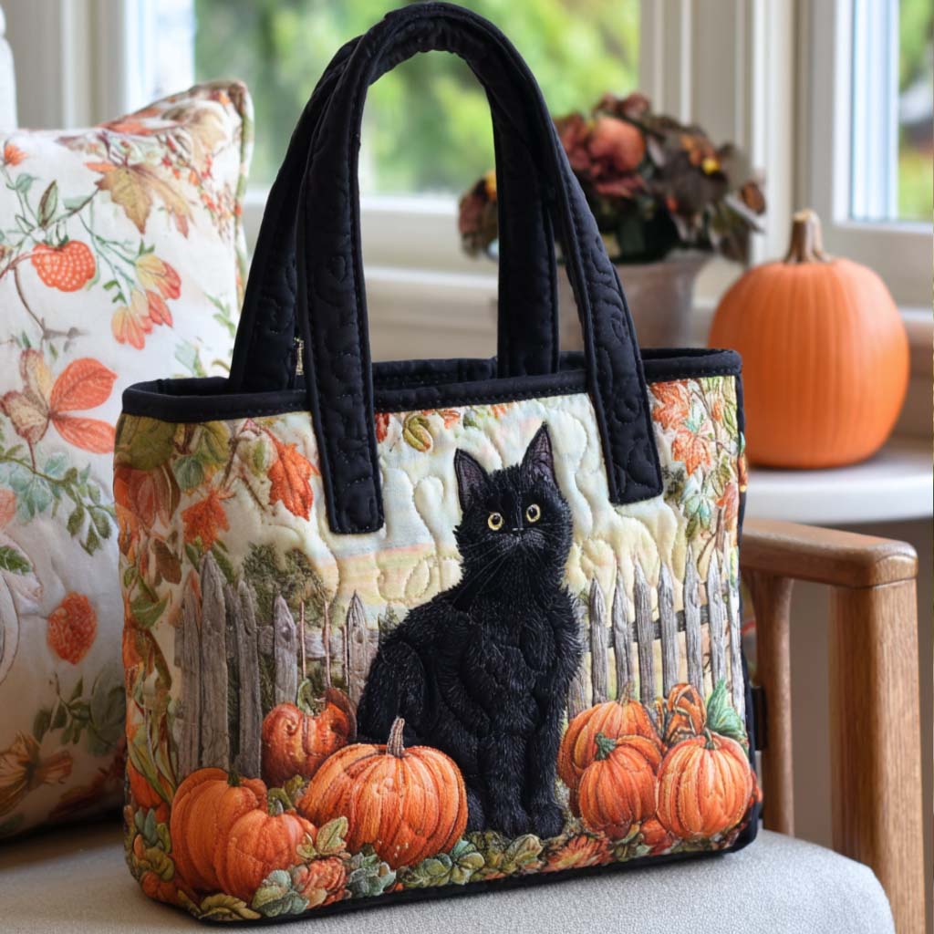 Whispering Shadows Quilted Tote Bag Best Tote Handbags Cat Items For Cat Lovers