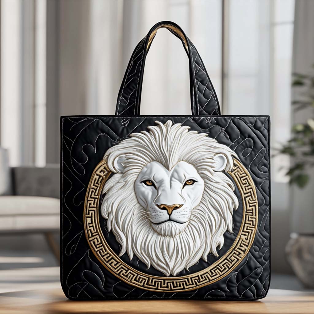 White Pride Quilted Tote Bag Shoulder Bag Best Gift For Lion Lovers