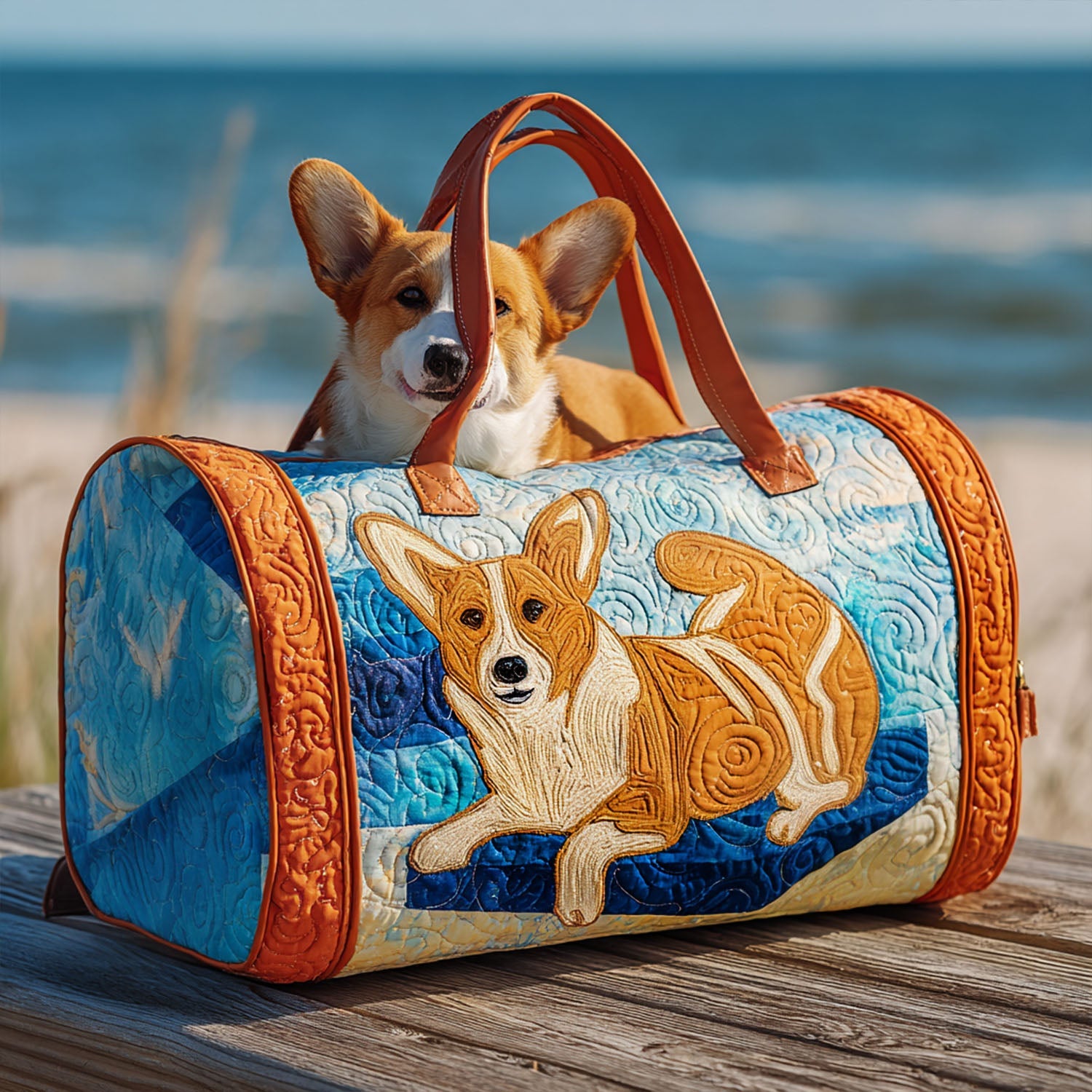 Wigglebutt Wonder Quilted Duffle Bag Large Duffel Bag For Women Good Presents For Dog Lovers